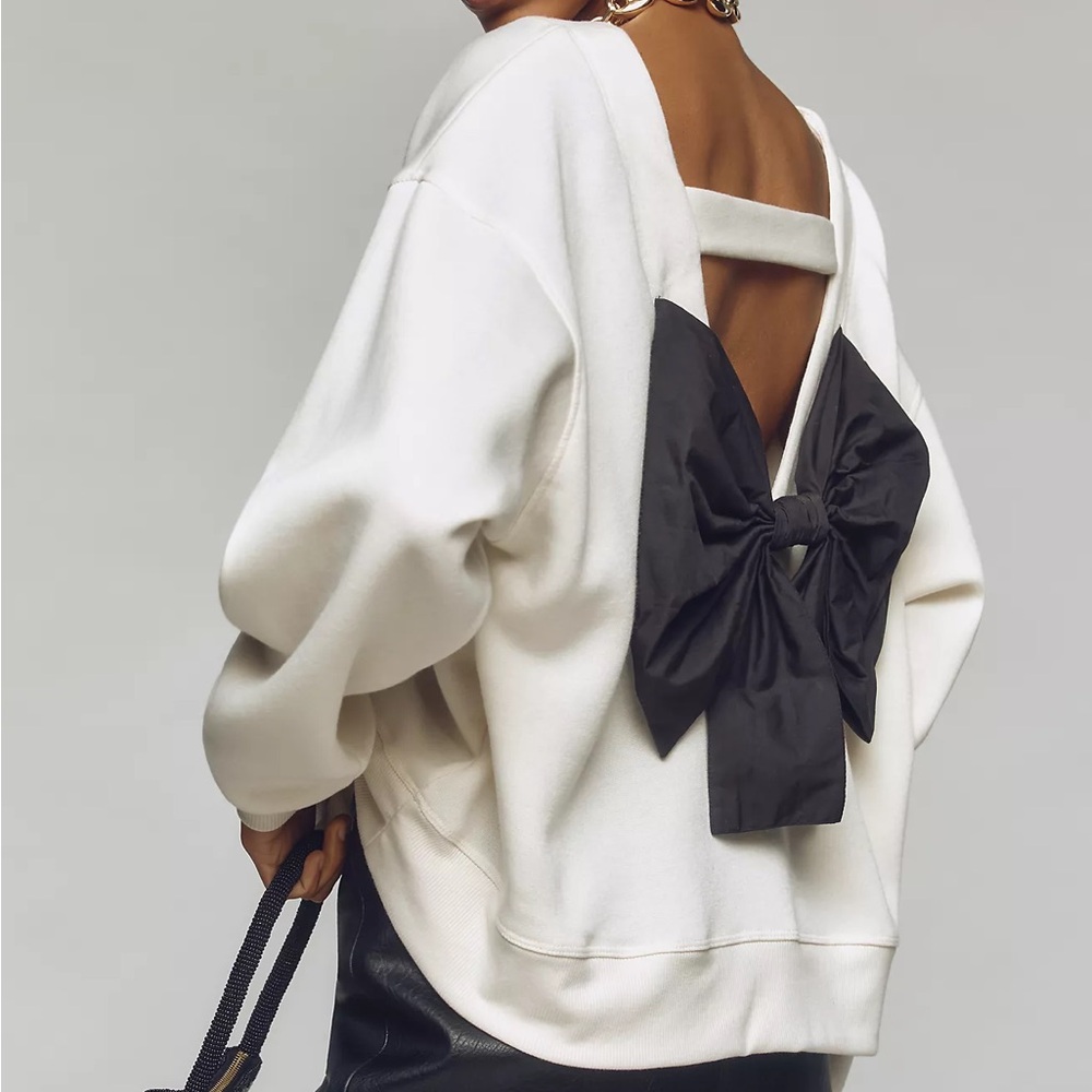 Maeve Bow-Back Sweatshirt